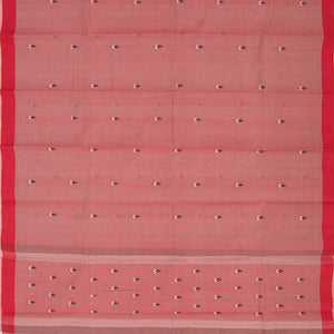 Rust Handwoven Uppada Cotton Saree