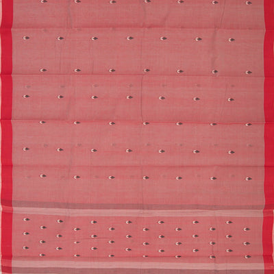 Rust Handwoven Uppada Cotton Saree