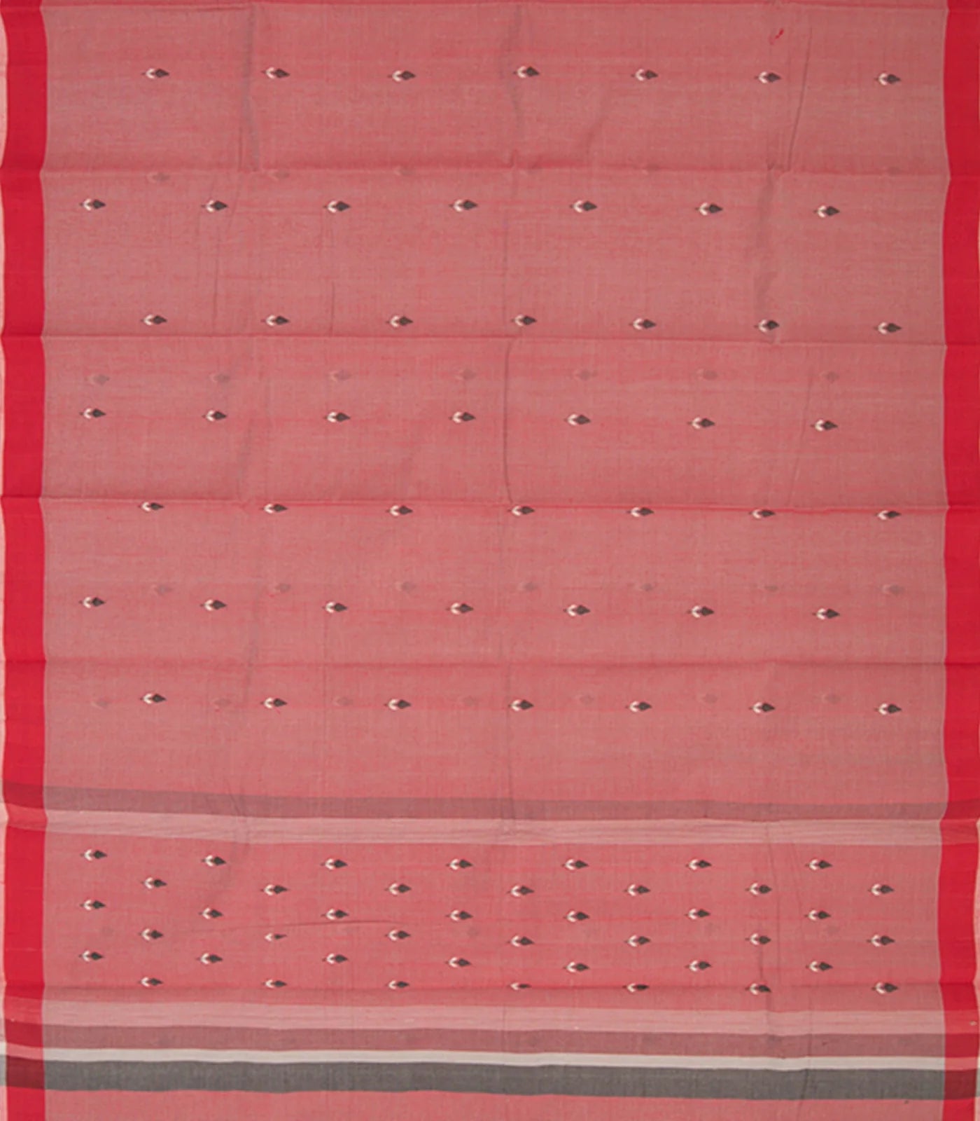 Rust Handwoven Uppada Cotton Saree