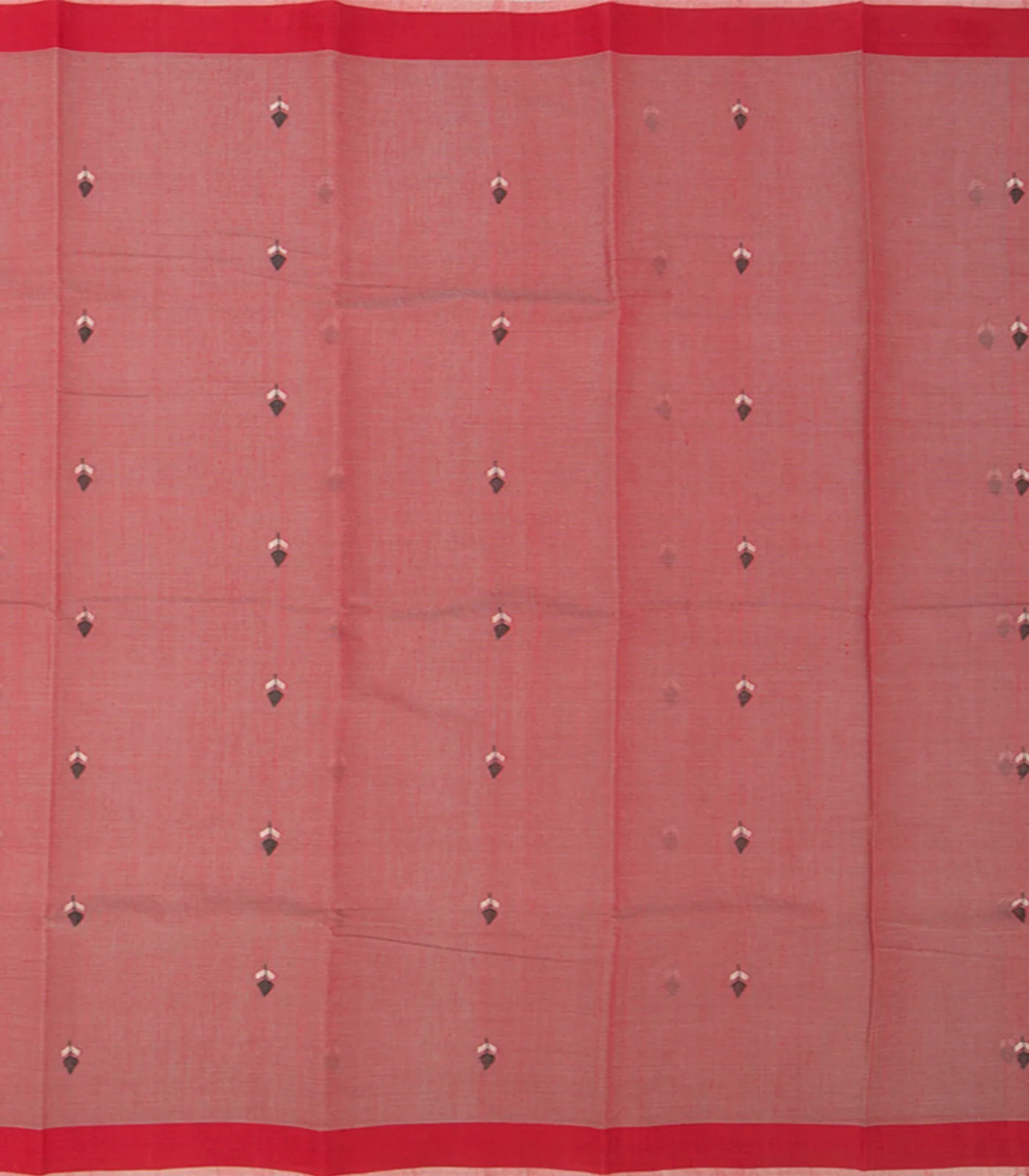 Rust Handwoven Uppada Cotton Saree