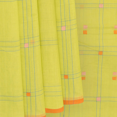 Green Handwoven Uppada Cotton Saree