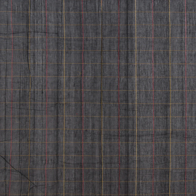 Black Handwoven Uppada Cotton Saree With Stripes