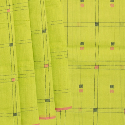 Light Green Handwoven Uppada CottonSaree