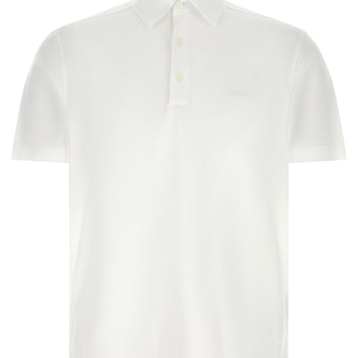 Zegna Piqué Cotton Polo Shirt