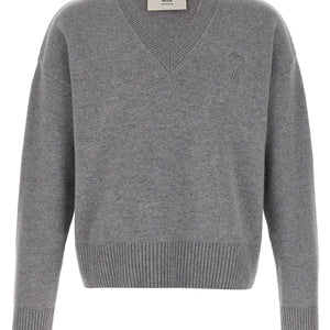 Ami Paris Puff Logo Patch Sweater