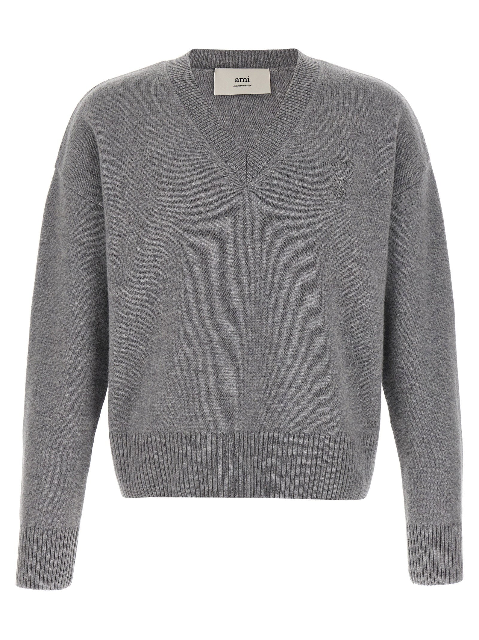 Ami Paris Puff Logo Patch Sweater