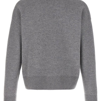 Ami Paris Puff Logo Patch Sweater