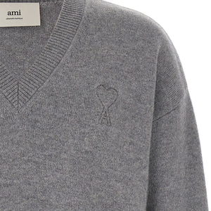 Ami Paris Puff Logo Patch Sweater