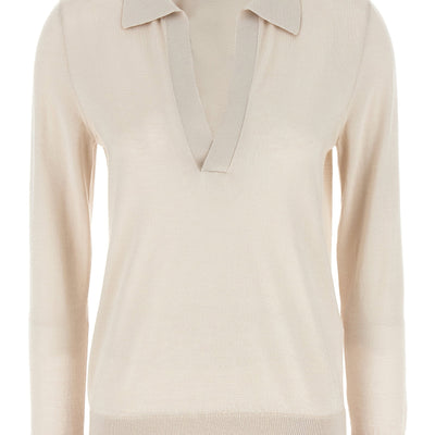 Brioni Cashmere And Silk Polo Shirt