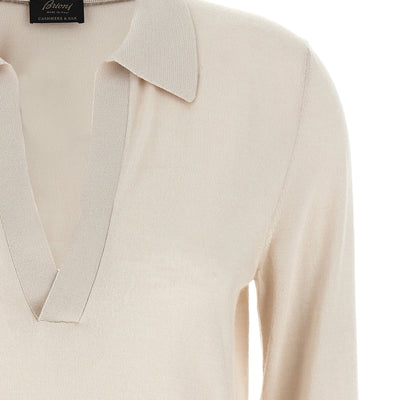 Brioni Cashmere And Silk Polo Shirt