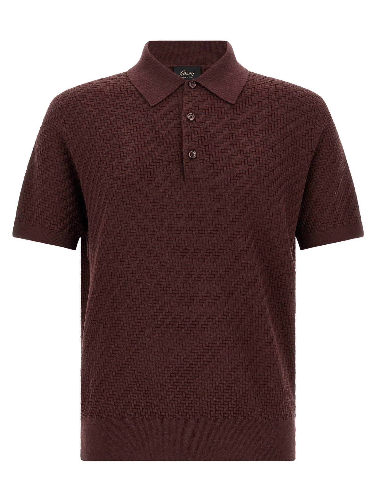 Brioni Trama Weaving Polo