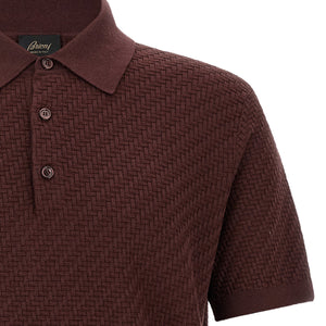 Brioni Trama Weaving Polo