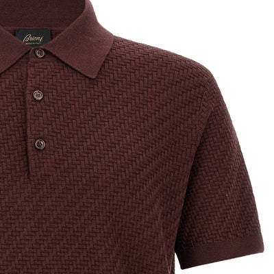 Brioni Trama Weaving Polo