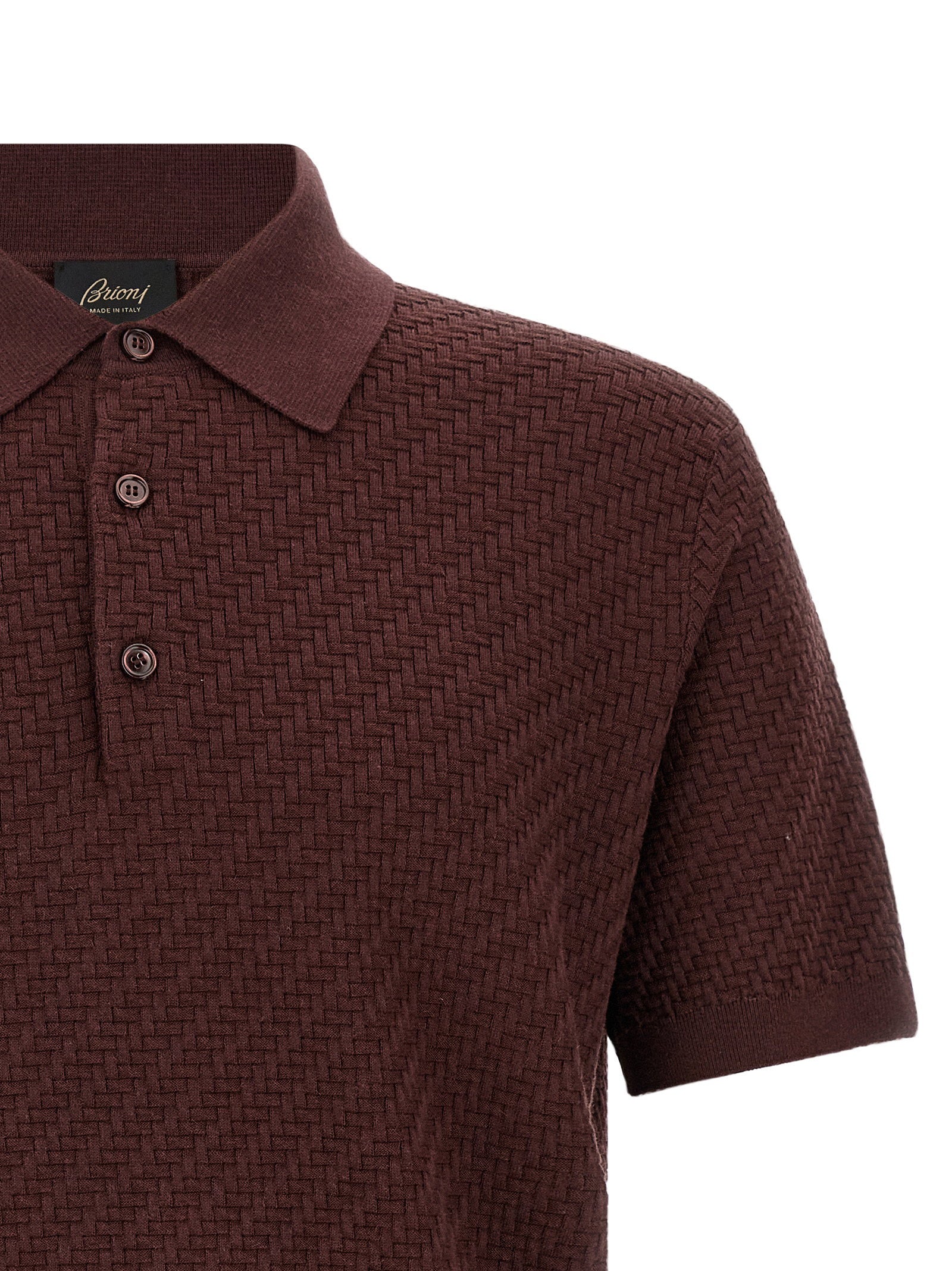 Brioni Trama Weaving Polo