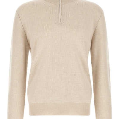 Brioni High Neck Sweater With Zip