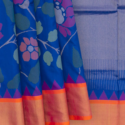 Blue Handwoven Uppada Silk Saree