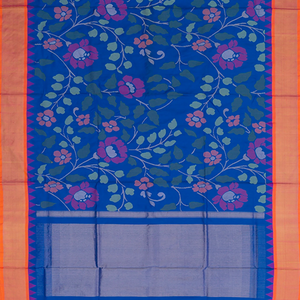 Blue Handwoven Uppada Silk Saree