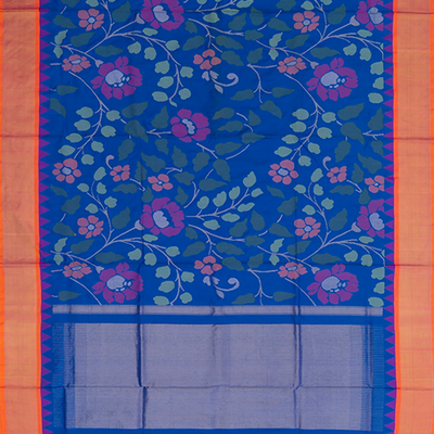 Blue Handwoven Uppada Silk Saree