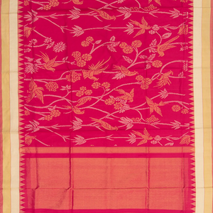 Pink Handwoven Uppada Silk Saree