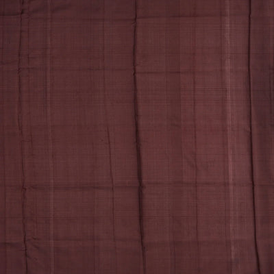 Dark Brown Handloom Uppada Silk Saree With Droplet Motifs-Dark Brown