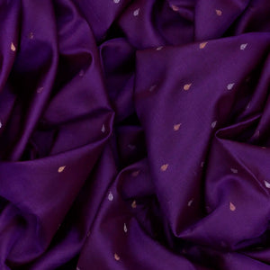 Purple Handloom Uppada Silk Saree With Droplet Motifs-Purple