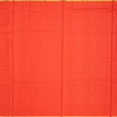 Red Handloom Uppada Silk Saree With Peacock Floral Motifs-Red