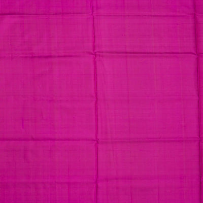 Hot Pink Handloom Uppada Silk Saree With Floral Motif-Hot Pink