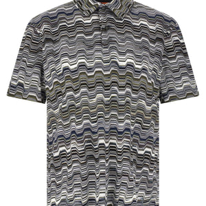 Missoni Irregular Zigzag Polo Shirt