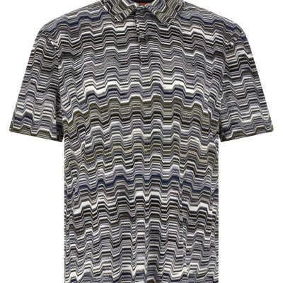 Missoni Irregular Zigzag Polo Shirt