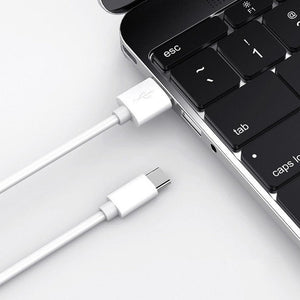 USB to USB-C Power Pod Charging Cord | White Cable