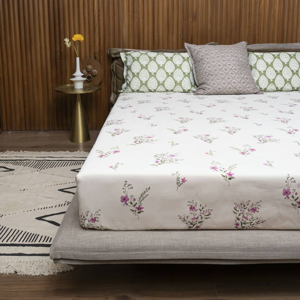 Cotton Bedsheet + AC Blanket Combo Pack - (Combo 13 - Valley Pink + Amsterdam Valley Pink)