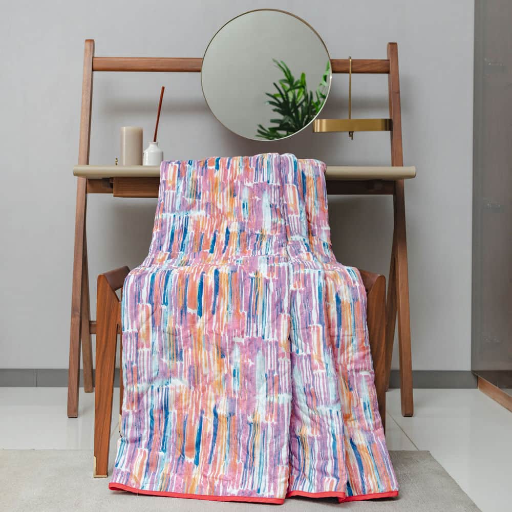 Cotton Bedsheet + AC Blanket Combo Pack - (Combo 14 - Paradise Pink and Blue + Jaipur)