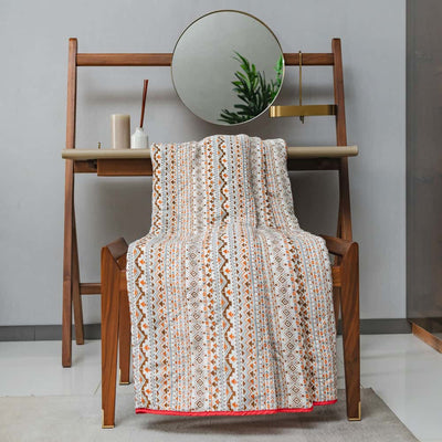 Cotton Bedsheet + AC Blanket Combo Pack - (Combo 18 - Floral feast Peach and Brown + Mexico)