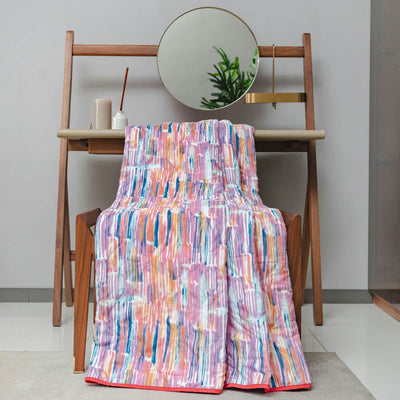 Cotton Bedsheet + AC Blanket Combo Pack - (Combo 21 - Bloom Ray Rose Pink + Jaipur)