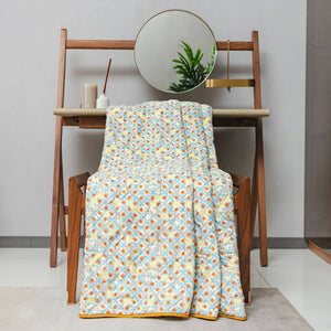 Cotton Bedsheet + AC Blanket Combo Pack - (Combo 23 - Oval Brown + Egypt)