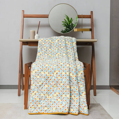 Cotton Bedsheet + AC Blanket Combo Pack - (Combo 23 - Oval Brown + Egypt)