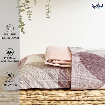 Fitted King Size Cotton Bedsheet - Oval Pink