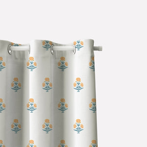 100% Cotton Curtains for Living Room, Bedroom curtains - Pack of 2 curtains, Sunflower - Yellow