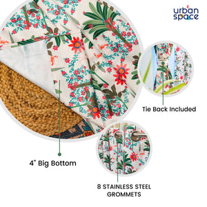 Room Darkening Digital Printed Curtains for Living Room, Bedroom and Nursery, Pack of 2 Curtains - Tropical Bliss