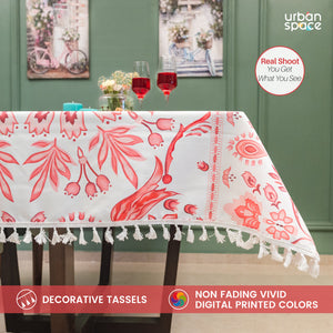 Sicilia : Anti Skid & Water resistant Linen textured Premium table cover for dining table - Rhythm