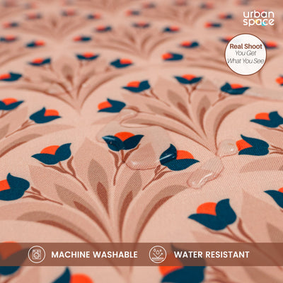 Sicilia : Anti Skid & Water resistant Linen textured Premium table cover for dining table - Chocolate Bouquet