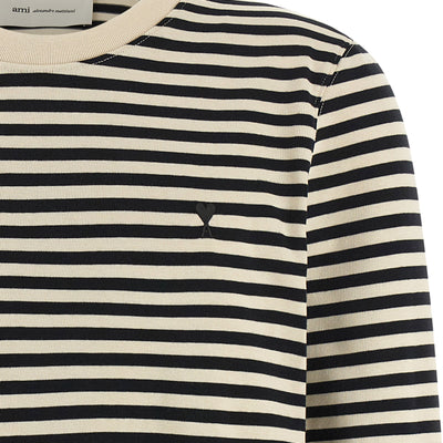 Ami Paris Ami De Coeur Marinière T-shirt