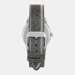 Iconic Men Quartz Black Dial Analog Leather Watch UWUCG2000