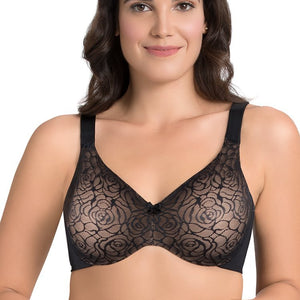 Ultimo Perfect Profile Non-Padded Wired Minimizer Bra - Lace Black