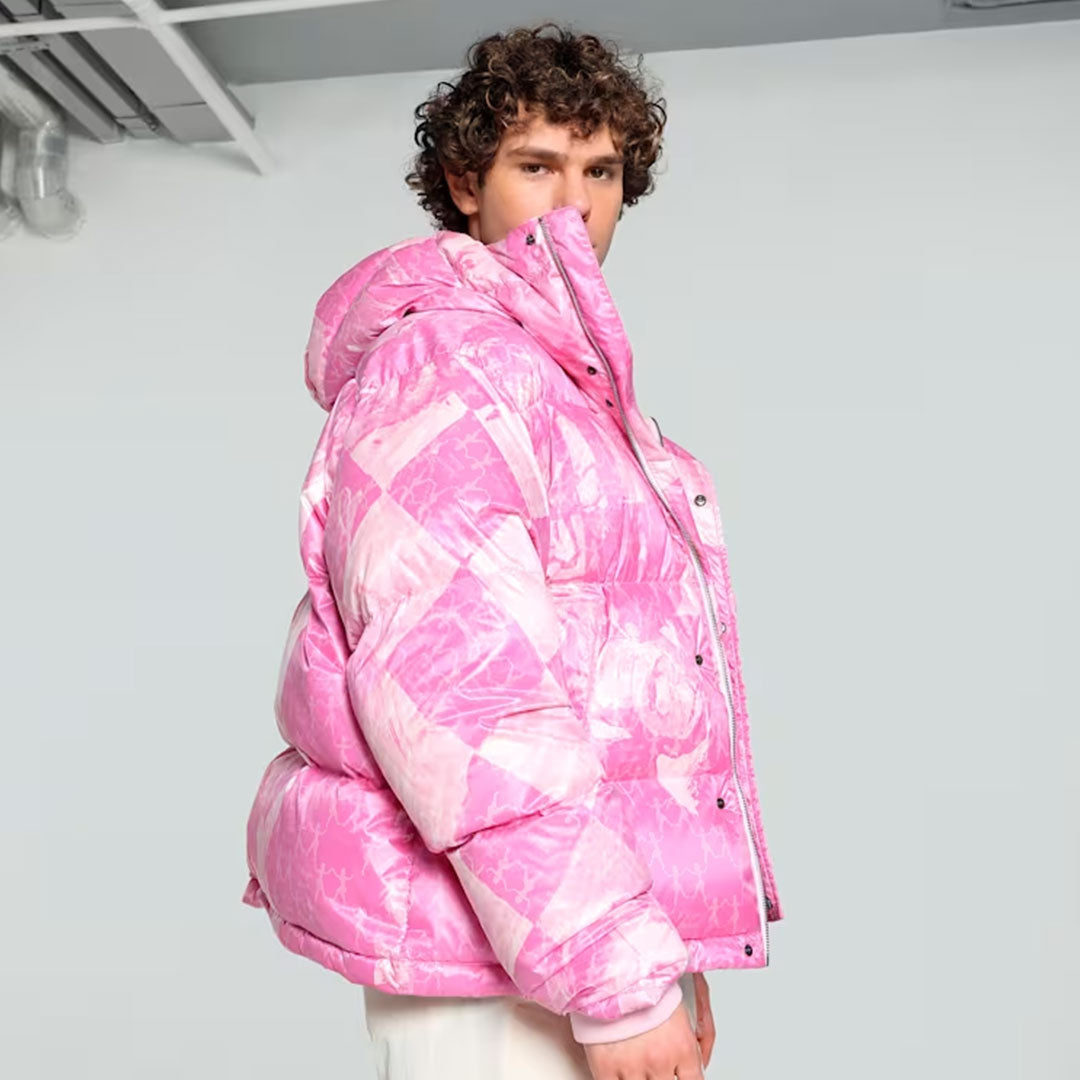 PUMA | X KIDSUPER ALL OVER PRINT PUFFER { PEARL PINK