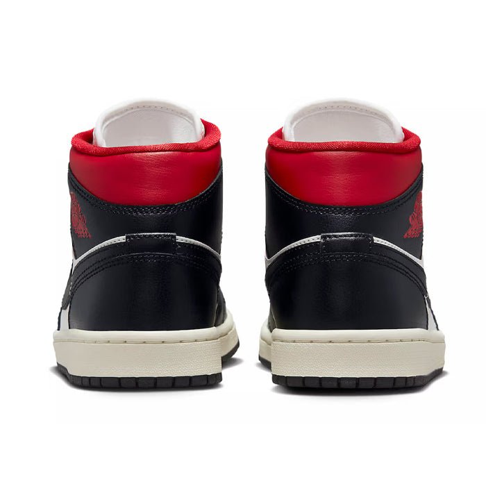 Wmns Air Jordan 1 Mid Black Sail Gym Red