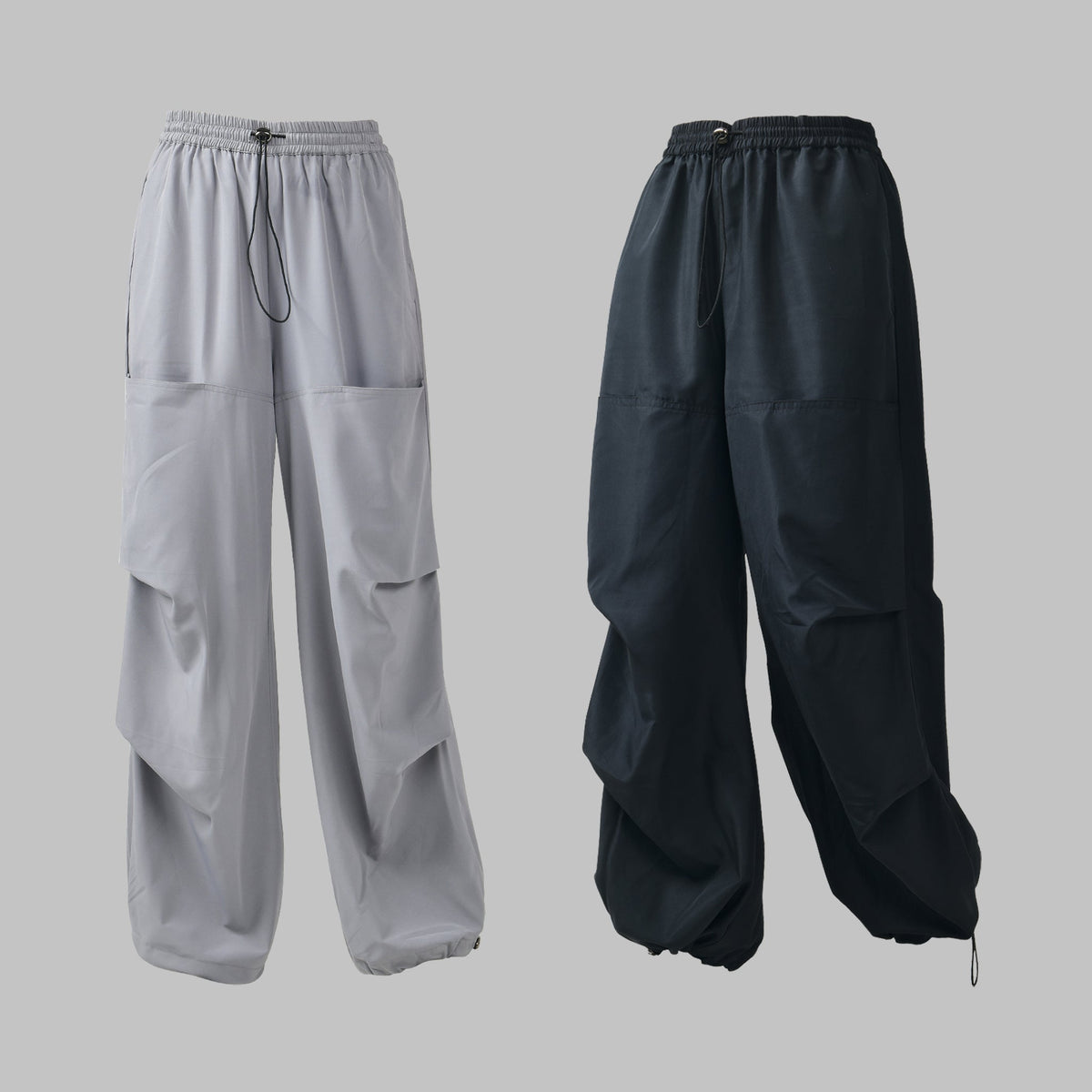Air parachute pant Combo-Grey & Black