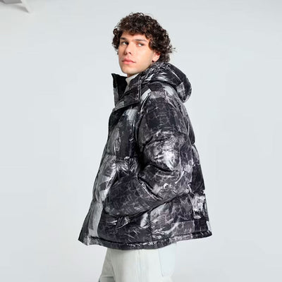 PUMA | X KIDSUPER ALL OVER PRINT PUFFER { BLACK
