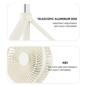 Portable Tripod Fan With Lamp