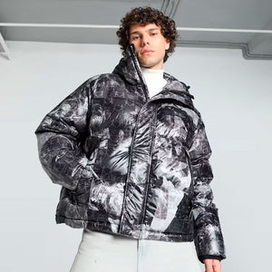PUMA | X KIDSUPER ALL OVER PRINT PUFFER { BLACK